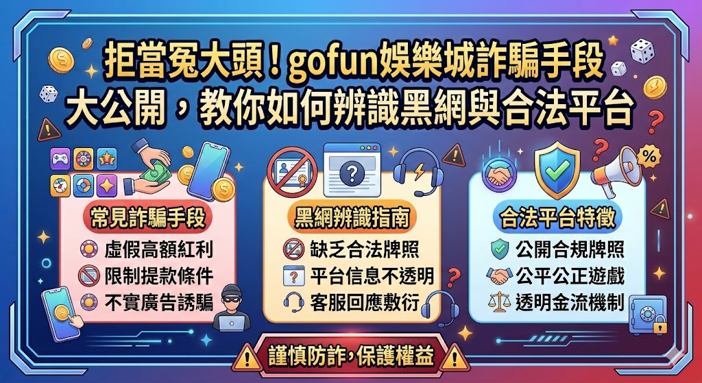 拒當冤大頭!gofun娛樂城詐騙手段大公開,教你如何辨識黑網與合法平台